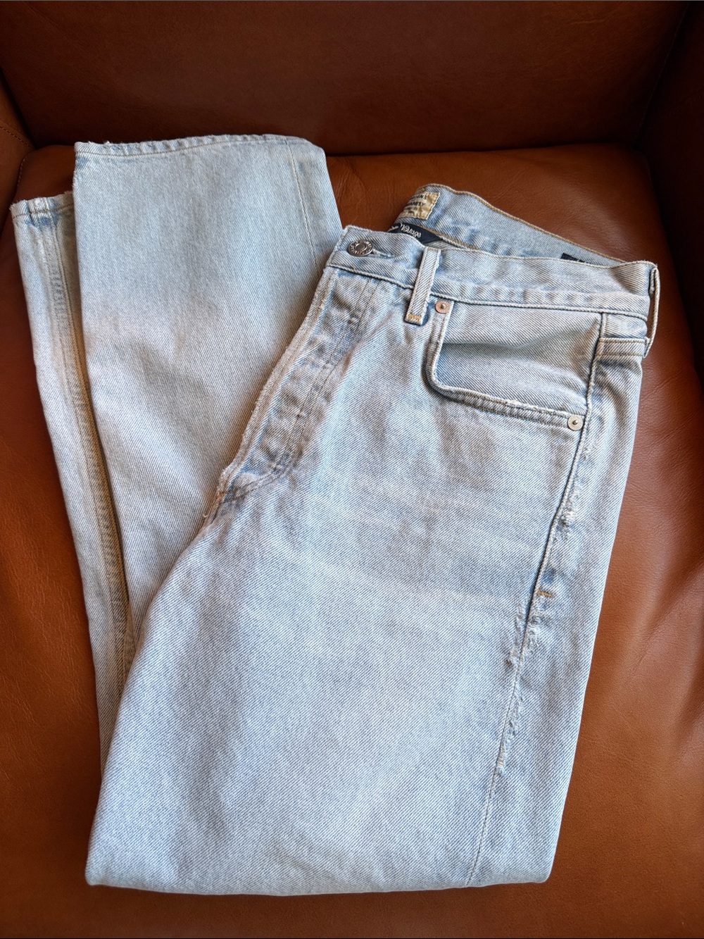 Citizens Of Humanity Charlotte Crop High Rise Straight Denim Jeans - 27